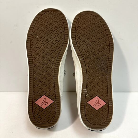 VERY GOOD Sperry Top-Sider Women's Crest Vibe Linen Sneaker Boat Shoe Red Pink 6 - Picture 8 of 10